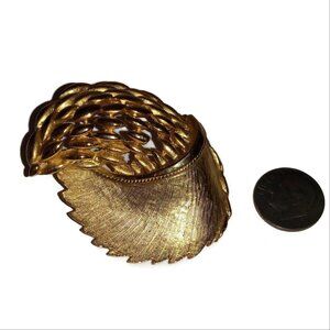 Textured Gold Plate Brooch